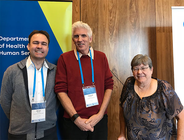 Photo of Oliver Wendt, Howard White, and Joann Starks at the Global Evidence and Implementation Summit.