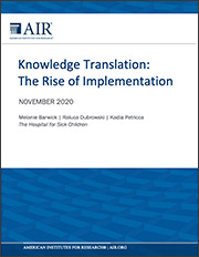 Knowledge translation: The rise of implementation