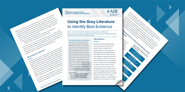 Using the Grey Literature to Indentify Best Evidence