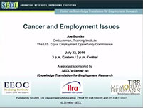 Webinar: Cancer and Employment Issues